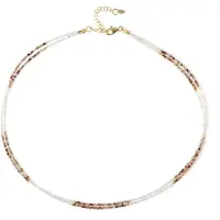 Cavill - 925 Sterling Zilver Halsketting Verguld - 26,65 ct Cambodjaanse Zirkonen - Meerlaagse Elegante Damesketting