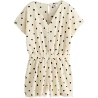 Next Jumpsuit ecru / zwart
