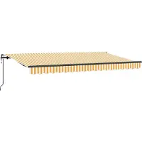 vidaXL Uitschuifbare luifel Geel 400 x 200 cm Stof