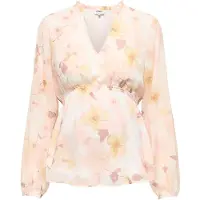 ONLY Maternity Blouse 'OLMBeli' bruin / geel / wit