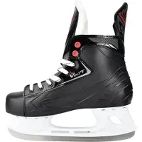 Tempish – Volt-T – IJshockeyschaatsen – Schaatsen Heren – Zwart – Versterkte Enkelcups & High-Grip RVS Hockeyijzer – Maat EU 46