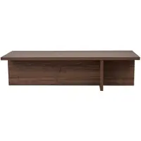CALICOSY Salontafel met rechthoekig blad en asymmetrische poot l120 cm harbor