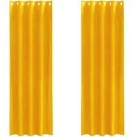 vidaXL - Blackout - Gordijnen - met - Oogjes - 2 - stuks - Mosterdgeel - Velours