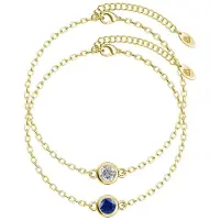 MYC Paris Geboortesteen armbanden - Goud, kristal en blauw