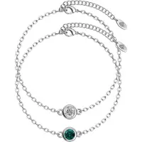 MYC Paris Geboortesteen armbanden - Zilver, kristal en groen