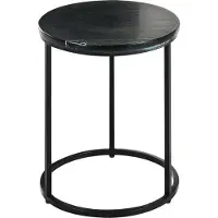 Beliani TYRELL - Bijzettafel - Zwart marmer - Marmer