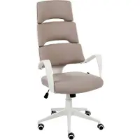 Beliani GRANDIOSE - Bureaustoel - Taupe - Polyester