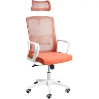 Beliani MONARCH - Bureaustoel - Koraalrood - Mesh