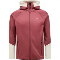 Peak Performance Vest Men Rider Essentials Midlayer Zip Hood Wild Rouge Sand Fog-XL