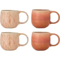 Bloomingville Roselyn mokken roze set van 4 stuks