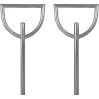 Baumarktplus 2x Fietsenrek 115 x 56 cm thermisch verzinkt staal Ø 60 mm voor plaatsing in beton Fietsstandaard type D