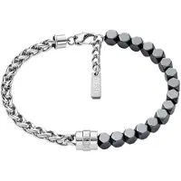 Diesel Armband antraciet / zilver