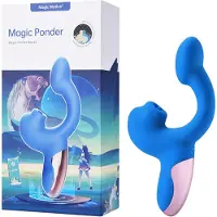 Magic Motion Magic Ponder - vibrator met clitorisstimulatie 2-in-1 - blauw