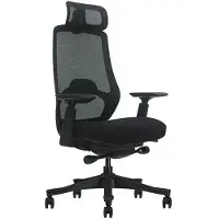 Euroseats Ferrara bureaustoel zwart (incl. hoofdsteun)