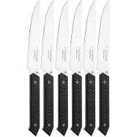 Laguiole En Aubrac Gastronome getextureerd PaperStone, 6-delige steakmessenset