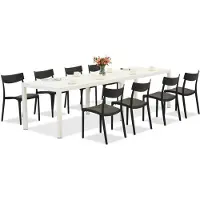 BICA King Double/Provence wit/antraciet tuinmeubelset voor 8 personen