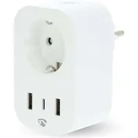 Nedis SmartLife Smart Plug met energiemeter | Max. 3680W | Wit (NL)