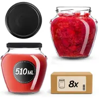 Kadax Amphora Pot Ø82 510ml + Deksel Ø82 Zwart