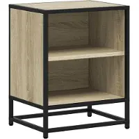 vidaXL Nachtkastjes 2st 40x31x50cm bewerkt hout en metaal sonoma eiken