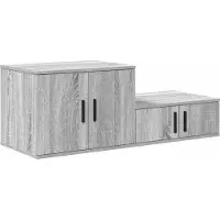 vidaXL Opbergkast 2 st Grijs Sonoma 108 x 41 x 40 cm Bewerkt hout