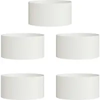 vidaXL Plantenring 5 st Wit 40 x 40 x 20 cm Koudgewalst staal