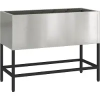 vidaXL Verhoogde Tuin Plantenbak Zilver 60 x 26 x 45 cm