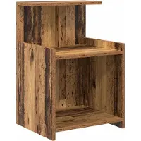 vidaXL Nachtkastje 2 st Oudhout 40 x 35 x 60 cm Bewerkt hout