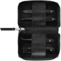 Zwilling Manicure pedicure set 4-delig met nagelknipper, leer, zwart Manicureset 1 st
