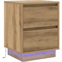 vidaXL Nachtkastje Artisan Eiken 39 x 34,5 x 50 cm Bewerkt hout