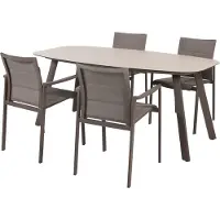 4 Seasons Outdoor Manolo Cortina dining tuinset 180x95xH75 cm 5 delig keramiek terre Taste 4SO