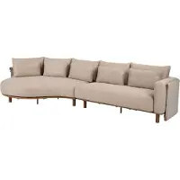 4 Seasons Outdoor Safina modulaire chaise longue loungeset 2 delig amber