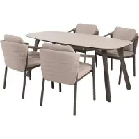 4 Seasons Outdoor Manolo Barolo dining tuinset 180x95xH75 cm 5 delig keramiek terre Taste 4SO