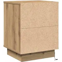 vidaXL Nachtkastje 2 st Artisan Eiken 39 x 34,5 x 50 cm Bewerkt hout