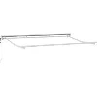 vidaXL Zonnescherm Frame Verstelbaar Wit 3,5 x 2 m Staal