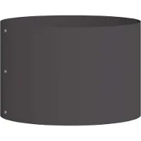 vidaXL Plantenring Zwart 30 x 30 x 20 cm Koudgewalst staal