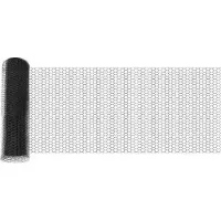vidaXL zeshoekig gaasgek met palen 50 x 0,8 m PVC-Coated Staal Grijs