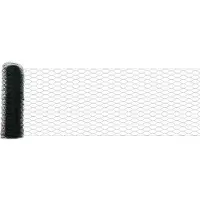 vidaXL zeshoekig gaasgek met palen 10 x 0,6 m PVC-Coated Staal Groen