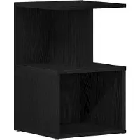 vidaXL Nachtkastje 2 st Zwart Eiken 35 x 35 x 55 cm Bewerkt hout