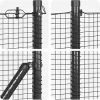 vidaXL gelast draadhek met grondbevestiging 100 x 0,5 m Grijs Mesh
