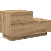 vidaXL Nachtkastje Artisan Eiken 70 x 36 x 40,5 cm Bewerkt hout