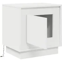 vidaXL Nachtkastje Wit 44 x 34,5 x 45 cm Bewerkt hout
