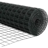 vidaXL Euro-hek met grondbevestiging 10 x 1 m PVC-Coated Staal Grijs