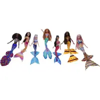 Mattel De Kleine Zeemeermin Ariël en Zussen - 7 Poppen