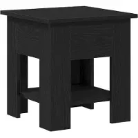 vidaXL Salontafel Zwart Eiken 40 x 40 x 42 cm Bewerkt hout