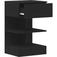 vidaXL Nachtkastje 2 st Zwart Eiken 40 x 35 x 65 cm Bewerkt hout