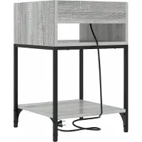 vidaXL Nachtkastje Grijs Sonoma 40 x 40 x 61 cm Bewerkt hout