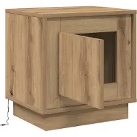 vidaXL Nachtkastje Artisan Eiken 44 x 34,5 x 45 cm Bewerkt hout