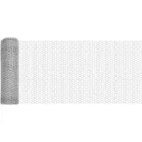 vidaXL Hexagon Hek 0,6 x 25 m Verzinkt staal zilver