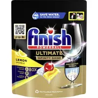 Finish Ultimate Infinity Shine Citroen Vaatwastabletten - 80 Capsules - kwartaalbox