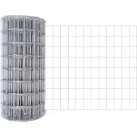 vidaXL Euro-hek met betonnen voetstuk 50 x 0,6 m Gegalvaniseerd staal